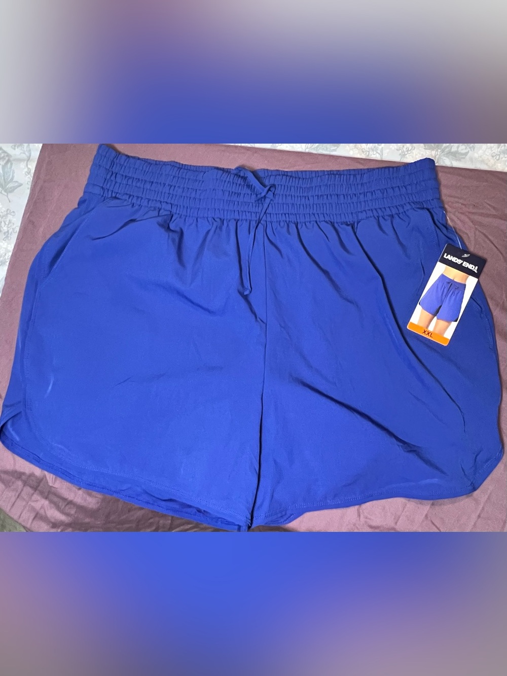 Lands' End Women's Royal Blue Athletic Shorts
